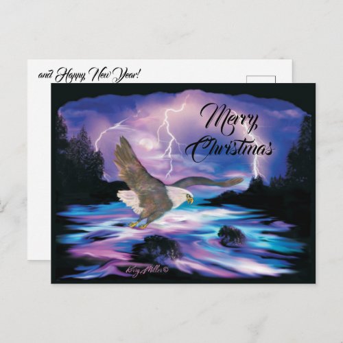 Bald Eagle Christmas Postcard