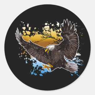 Bald Eagle  Classic Round Sticker
