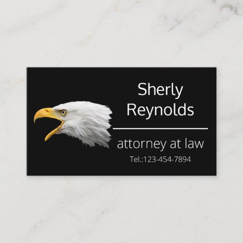 Bald Eagle classy customizable Business Card