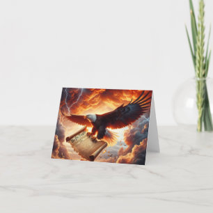 Bald Eagle Clutching the U.S. Constitution Card