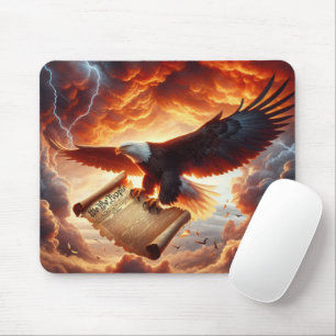 Bald Eagle Clutching the U.S. Constitution Mouse Pad