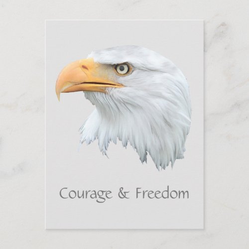 Bald Eagle Courage  Freedom customizable Postcard