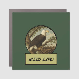Bald Eagle Dark Green Car/Truck Magnet