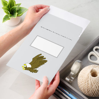 Bald Eagle Design Any Colour Background Envelope Mailers