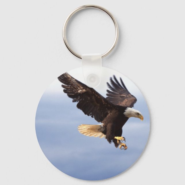 Bald Eagle Dive Keychain (Front)