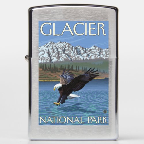 Bald Eagle Diving _ Glacier National Park MT Zippo Lighter