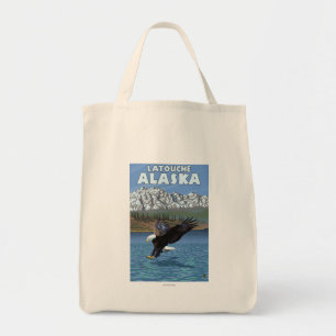Bald Eagle Diving - Latouche, Alaska Tote Bag