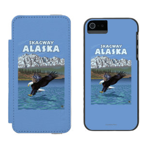 Bald Eagle Diving - Skagway, Alaska iPhone SE/5/5s Wallet Case