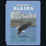 Bald Eagle Diving - Skagway, Alaska iPad Smart Cover<br><div class="desc">Bald Eagle Diving - Skagway, Alaska - Vintage Travel Poster was created in 2007. This image depicts scenes from Skagway, AK.</div>