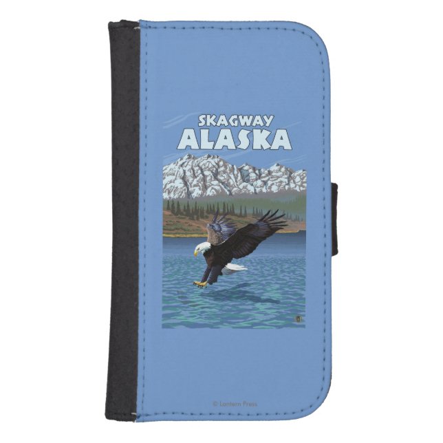 Bald Eagle Diving - Skagway, Alaska Samsung Galaxy Wallet Case (Front)
