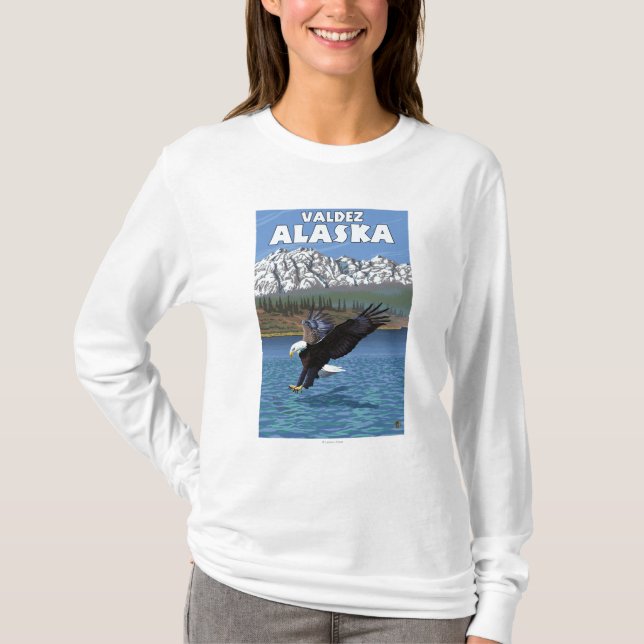 Bald Eagle Diving - Valdez, Alaska T-Shirt (Front)