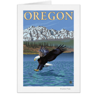 Bald Eagle Diving- Vintage Travel Poster Cards