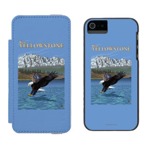 Bald Eagle Diving - West Yellowstone, MT iPhone SE/5/5s Wallet Case