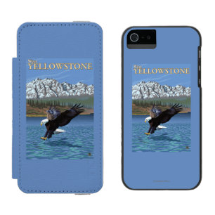 Bald Eagle Diving - West Yellowstone, MT Wallet Case For iPhone SE/5/5s