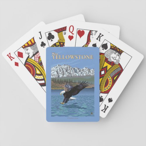 Bald Eagle Diving _ West Yellowstone MT Poker Cards