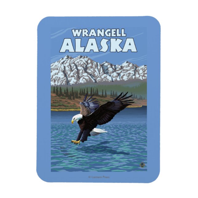 Bald Eagle Diving - Wrangell, Alaska Magnet (Vertical)