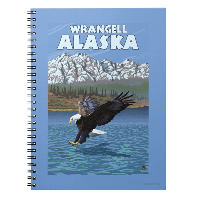 Bald Eagle Diving - Wrangell, Alaska Notebook (Front)