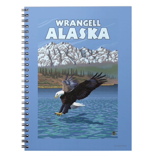 Bald Eagle Diving - Wrangell, Alaska Notebook (Front)