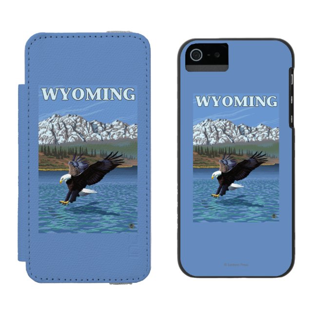 Bald Eagle Diving - Wyoming Incipio iPhone Wallet Case (Side by Side)