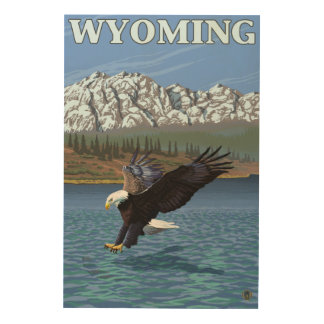 Bald Eagle Diving - Wyoming Wood Wall Art