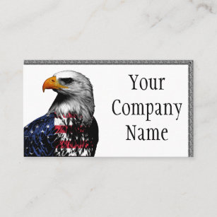 Bald Eagle draped in the American Flag Business Card