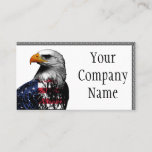 Bald Eagle Draped In The American Flag Business Card at Zazzle