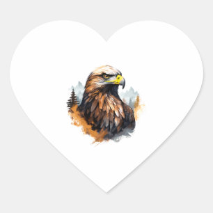 Bald Eagle Falconer Hunter Nature Ornithologist Heart Sticker