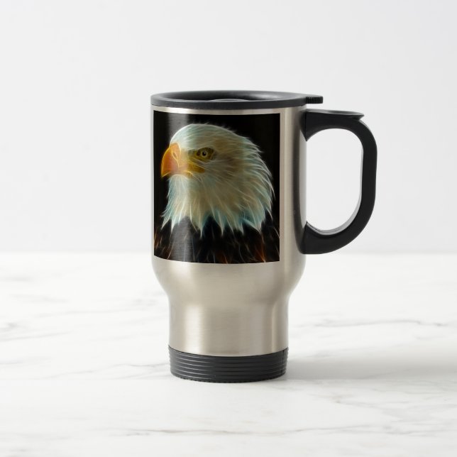 Bald Eagle fantasy travel mug (Right)