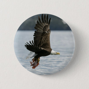 Bald Eagle Fish Retrieval Button