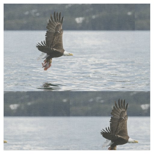 Bald Eagle Fish Retrieval Fabric