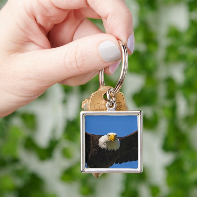Bald Eagle Flyby Up Close Keychain (Hand)