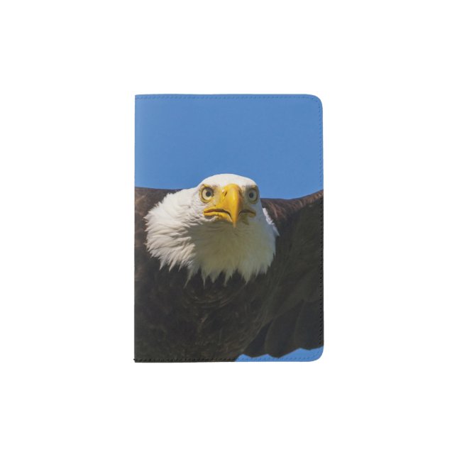 Bald Eagle Flyby Up Close Passport Holder (Front)