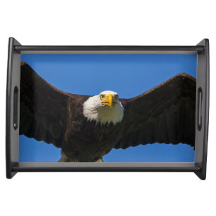 Bald Eagle Flyby Up Close Serving Tray
