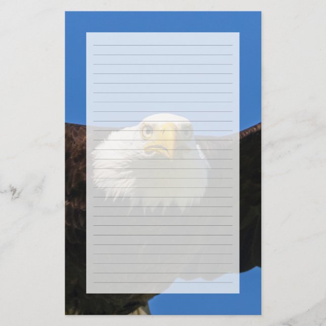 Bald Eagle Flyby Up Close Stationery (Front)