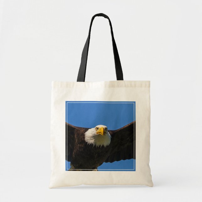 Bald Eagle Flyby Up Close Tote Bag (Front)
