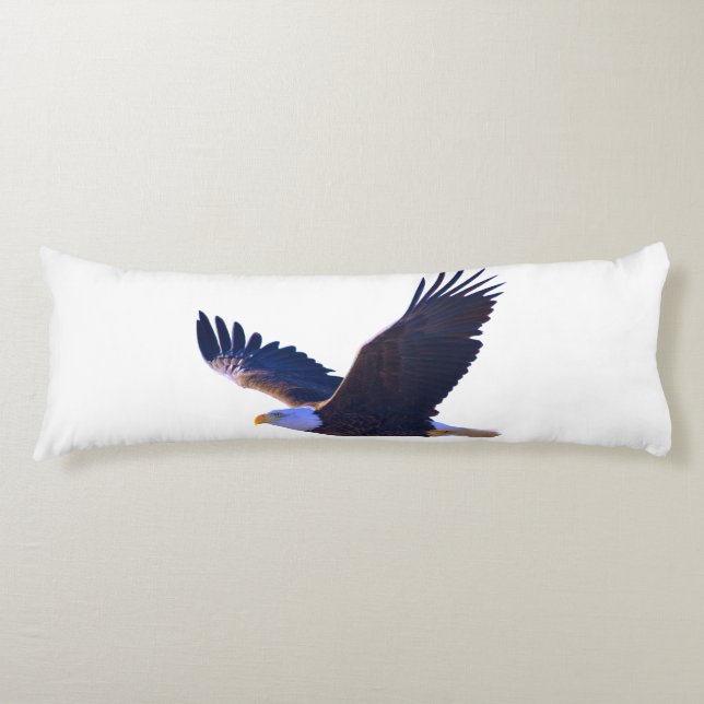 Bald Eagle Flying Body Pillow (Front)