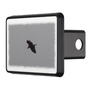 Bald Eagle Flying Over Lake Trailer Hitch Cover