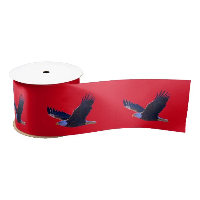 Bald Eagle Flying Satin Ribbon (Spool)