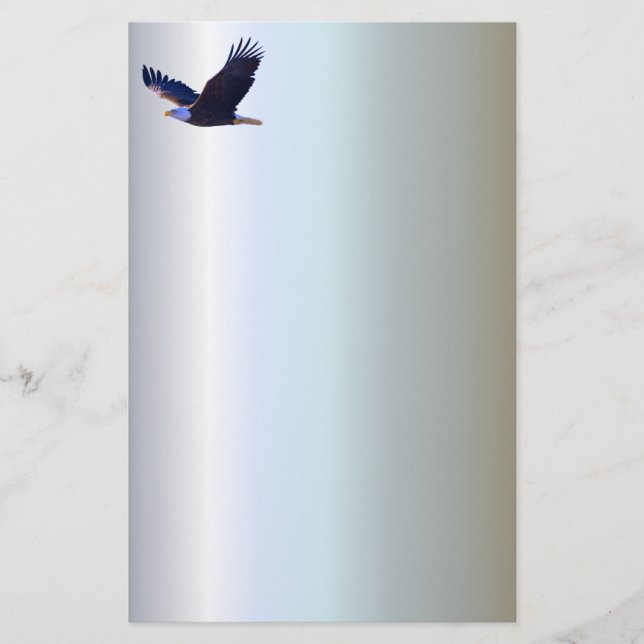 Bald Eagle Flying Stationery (Front)