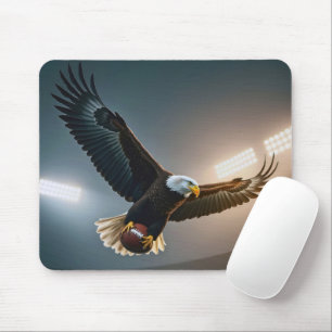 Bald Eagle Flying With a Football Mouse Pad