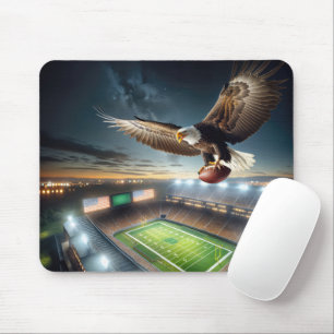 Bald Eagle Flying With a Football Mouse Pad