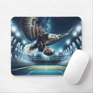 Bald Eagle Flying With a Football Mouse Pad