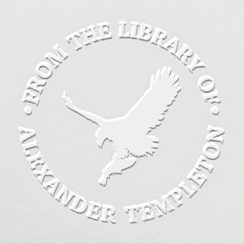 Bald Eagle Flying with Prey Silhouette 2 Library  Embosser