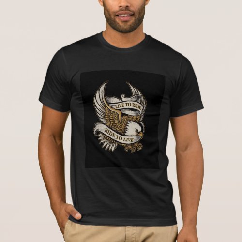 Bald Eagle for motorcycle T_shirt