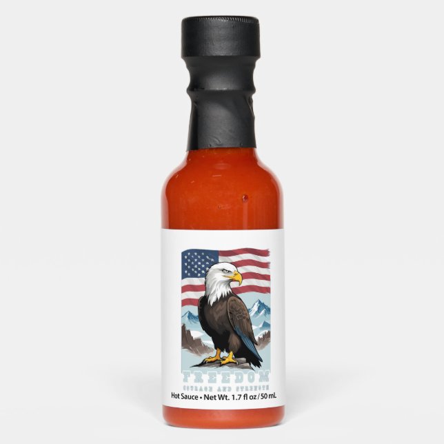 Bald Eagle Freedom Courage and Strength Hot Sauces (Front)