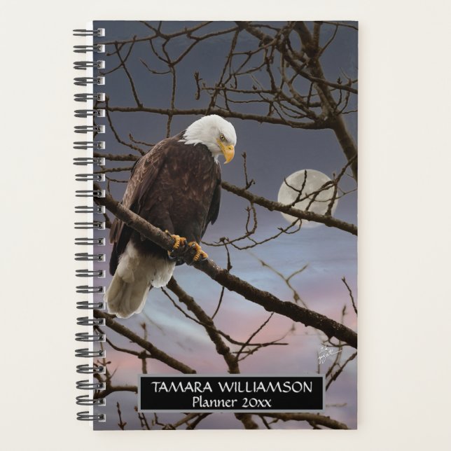 Bald Eagle Full Moon Wildlife Photography Planner (Front)