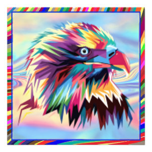 Bald Eagle Geometric Prismatic Design-80590 Photo Print