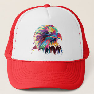 Bald Eagle Geometric Prismatic Design-80590 Trucker Hat