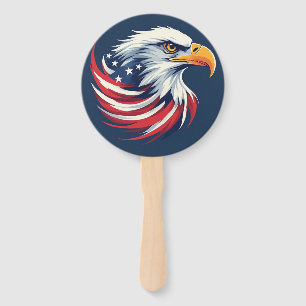 Bald Eagle Gift for Him – USA Patriotic Artwork Hand Fan