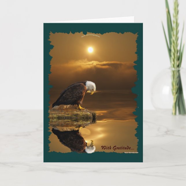 Bald Eagle Gratitude Wildlife Greeting Card (Front)